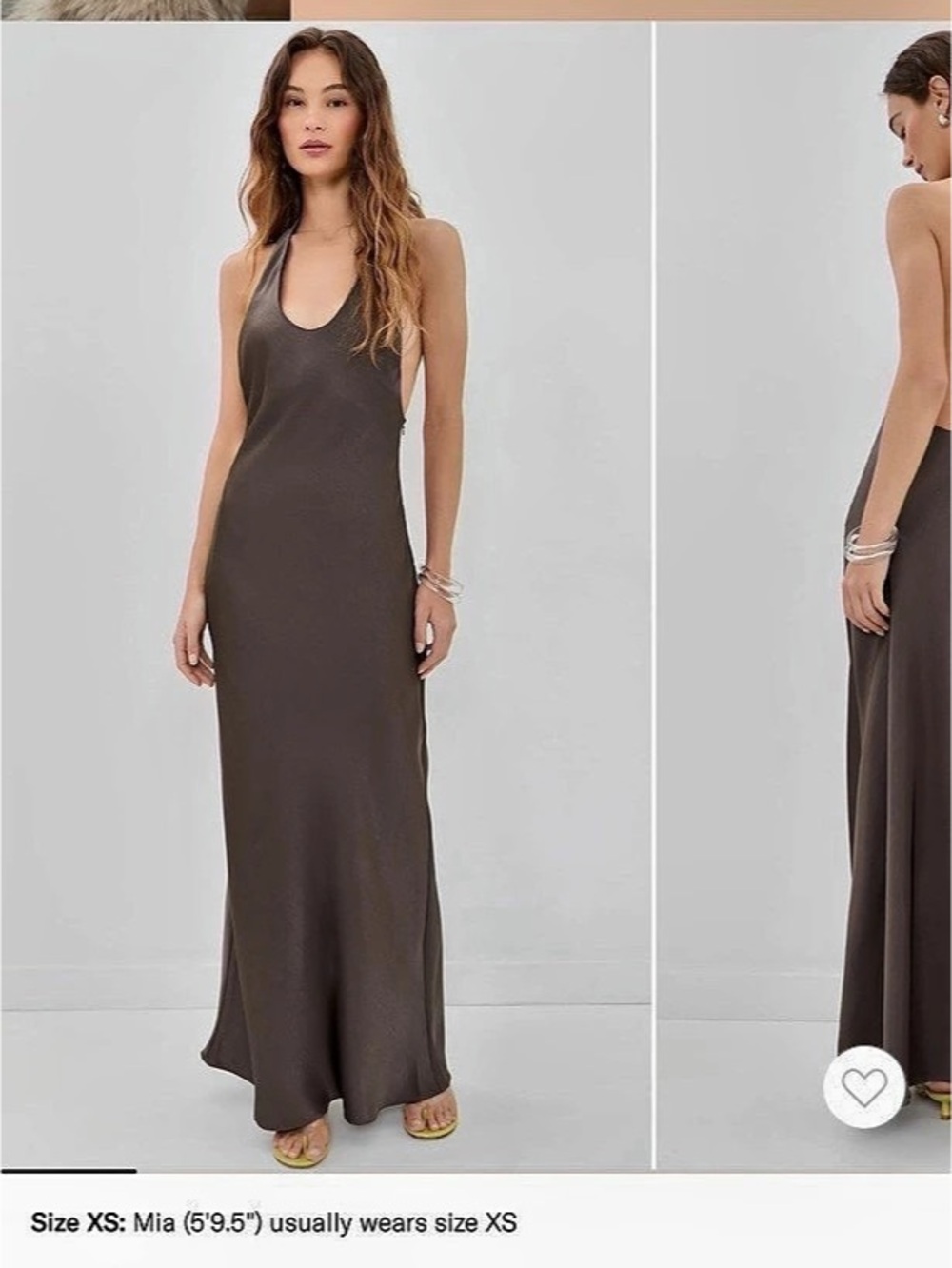 NWT Lioness Bare Maxi Dress in Brown S